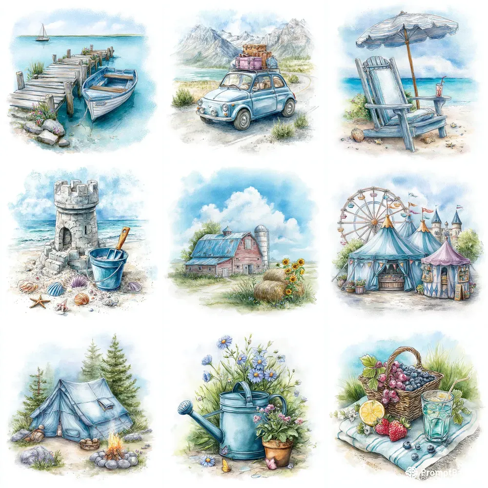 Whimsical Summer Clipart