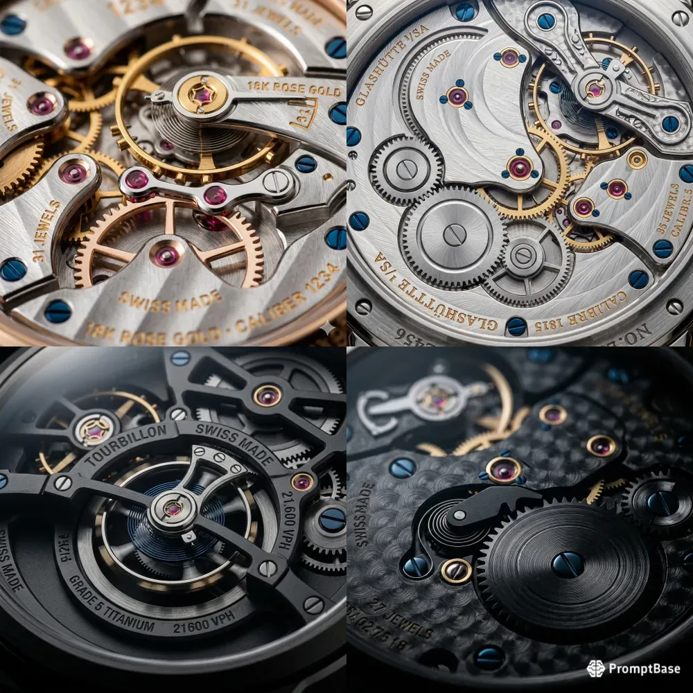 Luxury Horology Macro Mechanical Watches