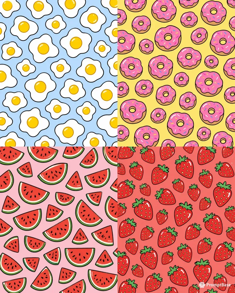 Funny Food Motif Patterns