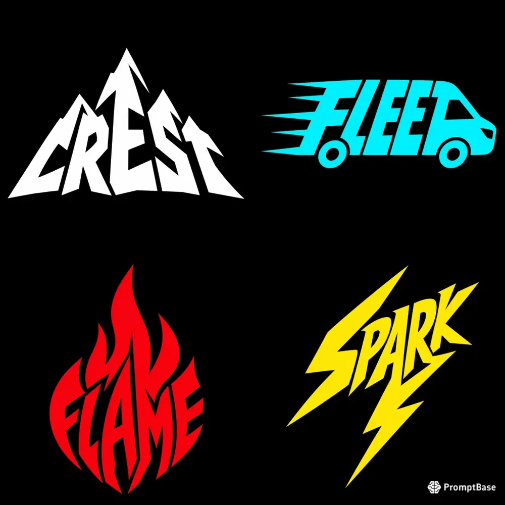 Typography Graphic Shape Vector Logo Art
