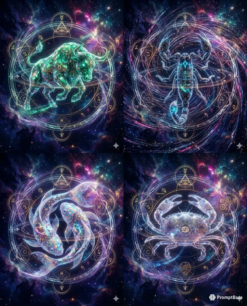 Astral Zodiac Galaxy Digital Prints