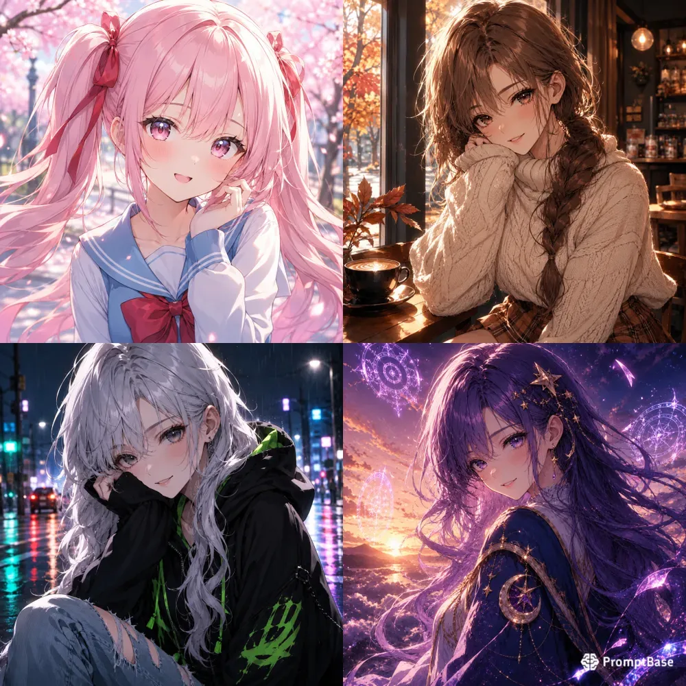 Cute Anime Girl Portraits