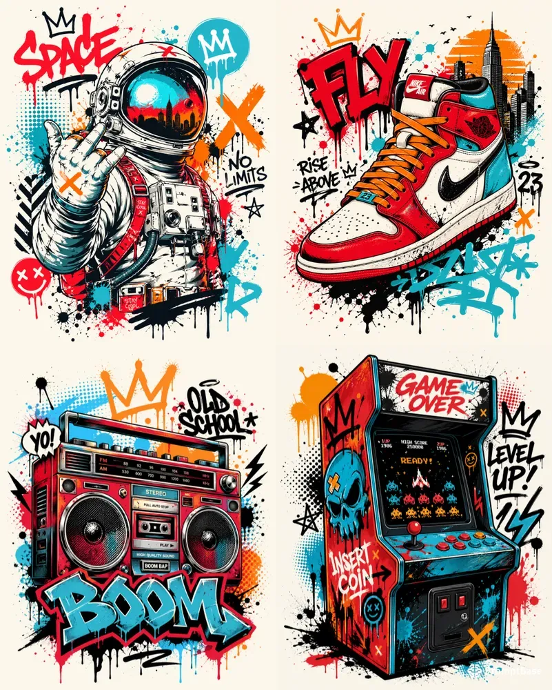 Urban Popart Vector Illustrations