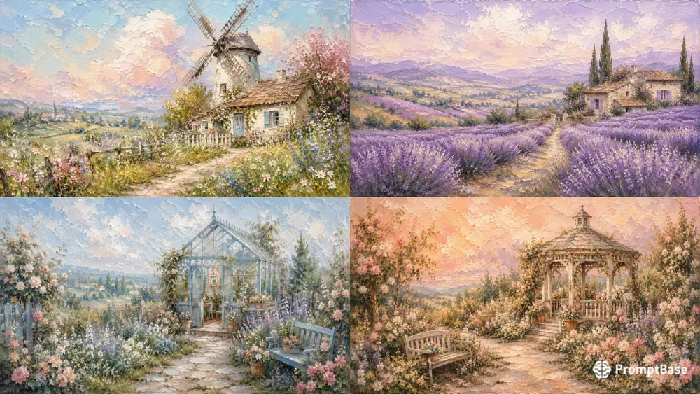 Dreamy Cottage Painting Tv Wall Art