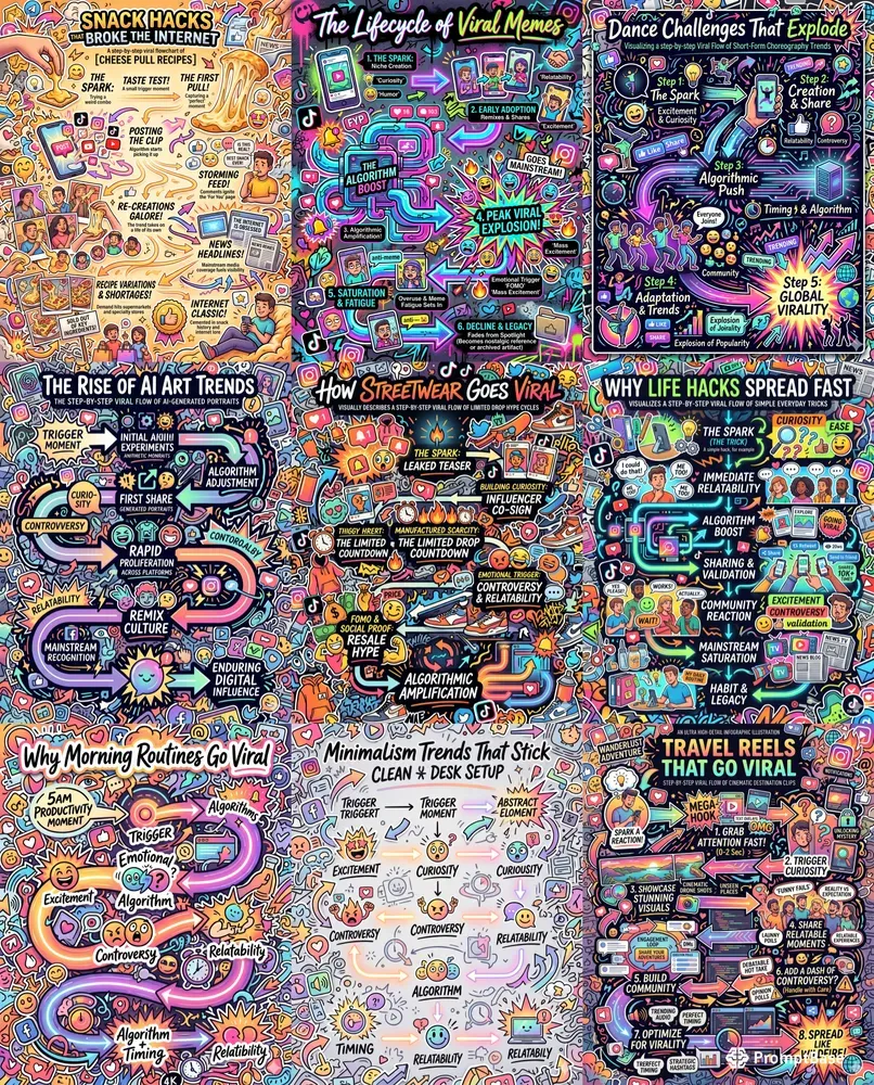 Eye Catching Viral Flow Infographics