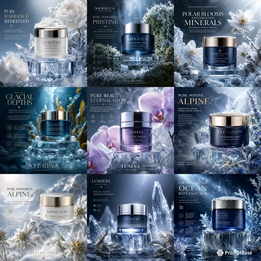 Luxury Frozen Skincare Advertisements