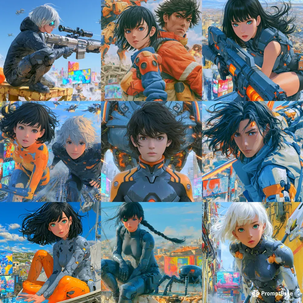 Cinematic Scifi Anime Illustrations