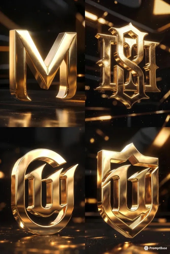 Luxury Gold Logo Generator 8K