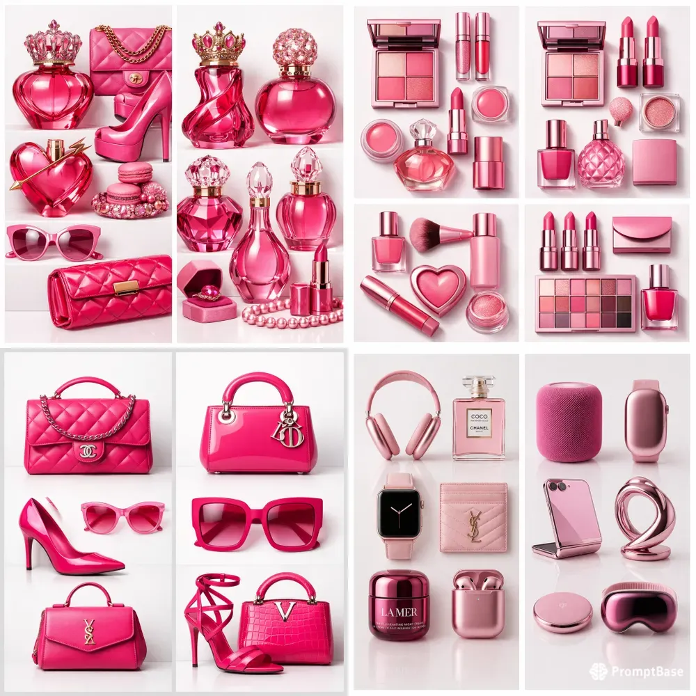 Pink Luxury Grid Aesthetics