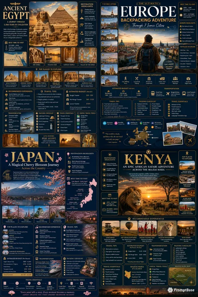 Premium Travel Infographic Kits