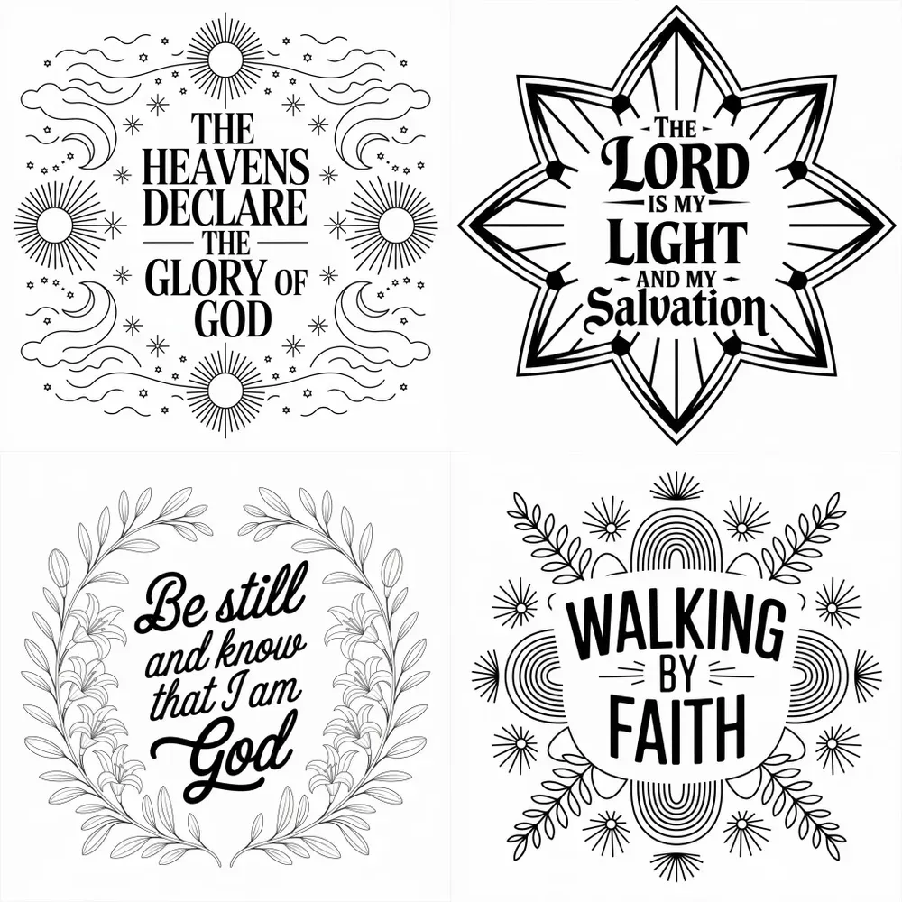 Divine Verse Ornament Coloring Pages