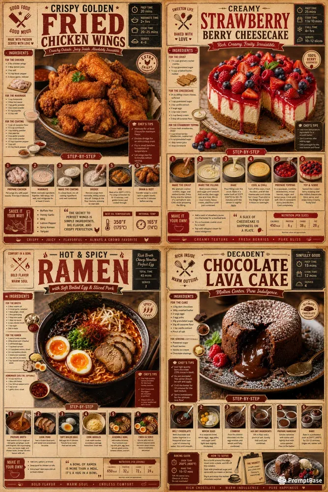 Retro Recipe Posters