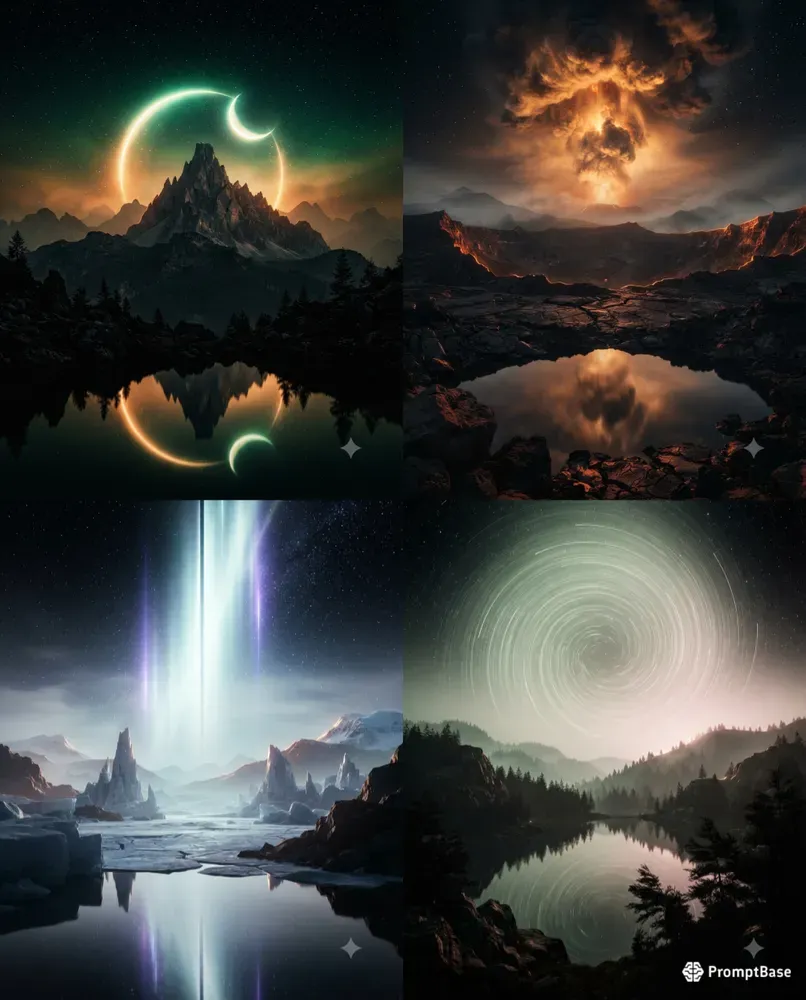Surreal Night Sky Art