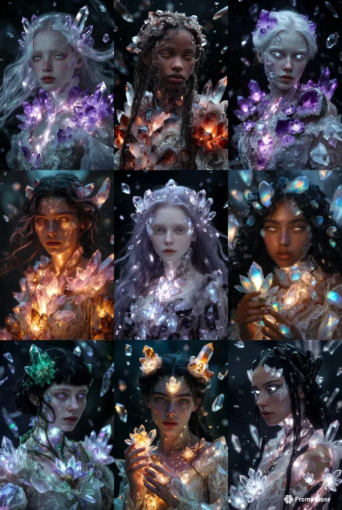 Crystal Bloom Entity Portraits