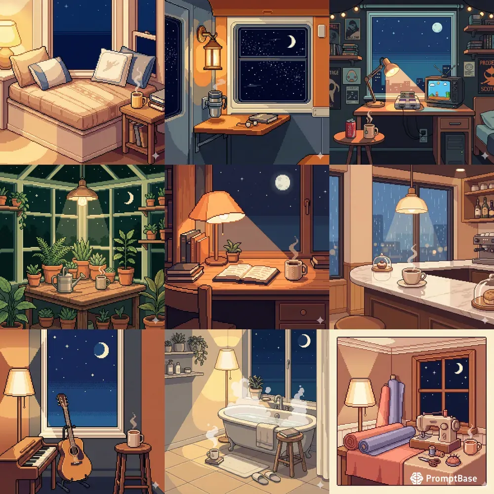 Cozy Pixel Art Illustrations