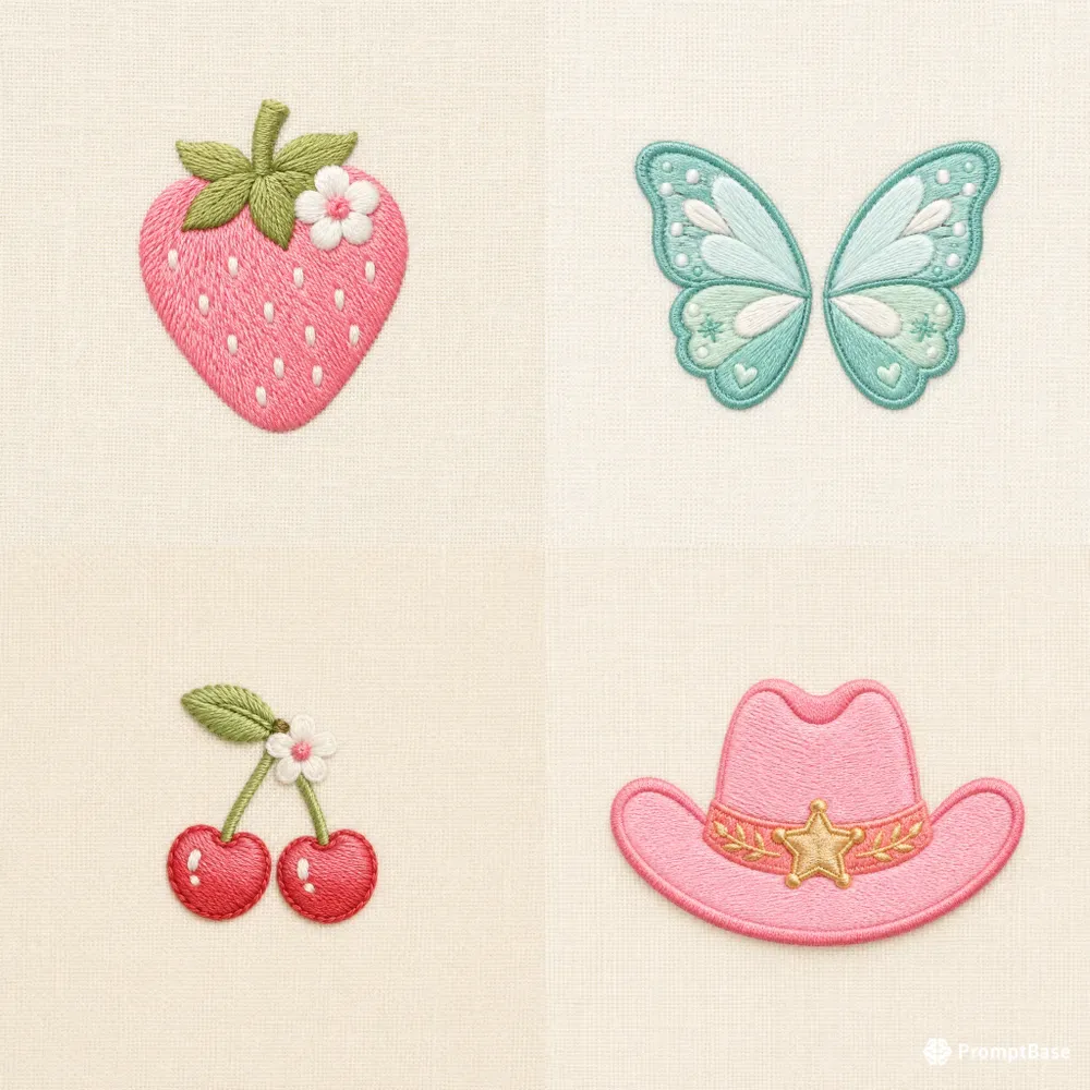 Cute Mini Icon Embroidery Designs