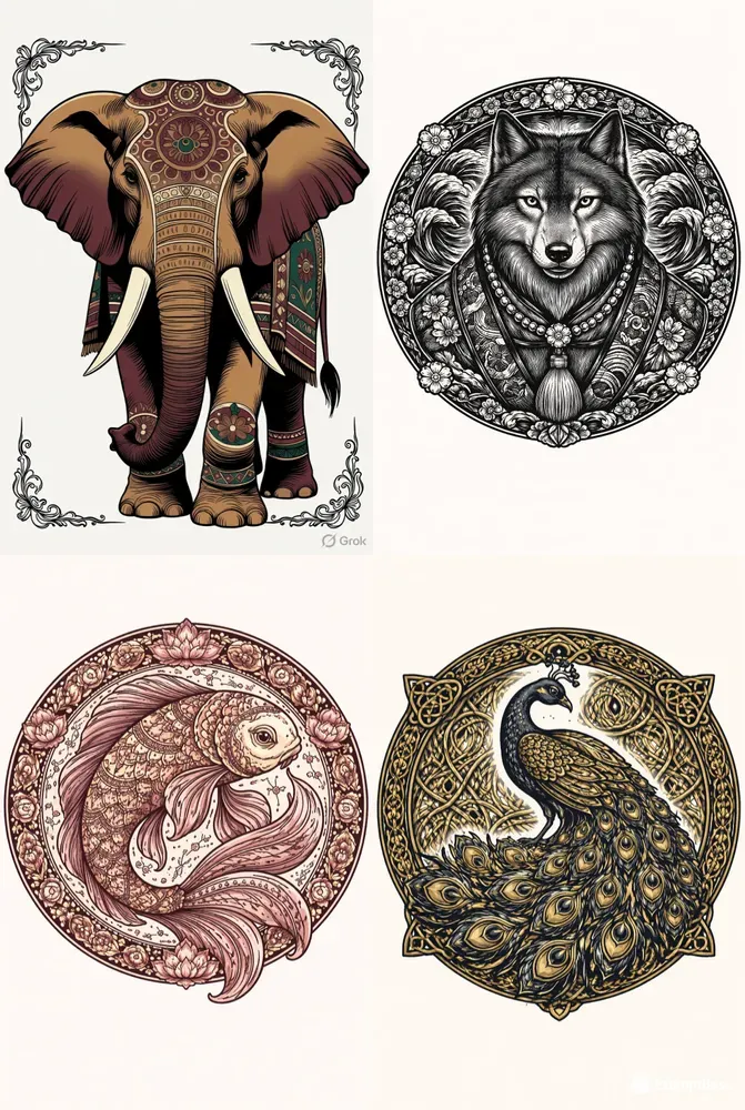 Vintage Ethnic Motif Tshirts