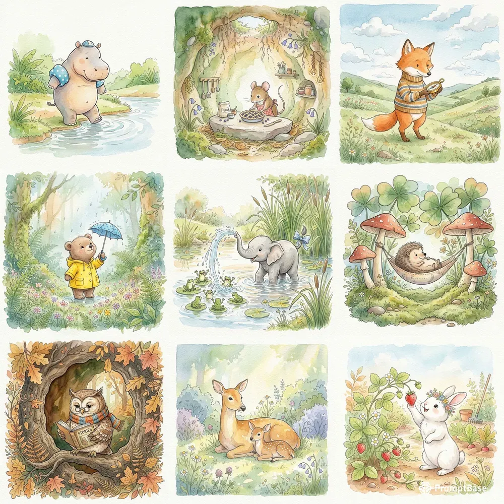 Watercolor Childrens Book Illustrations