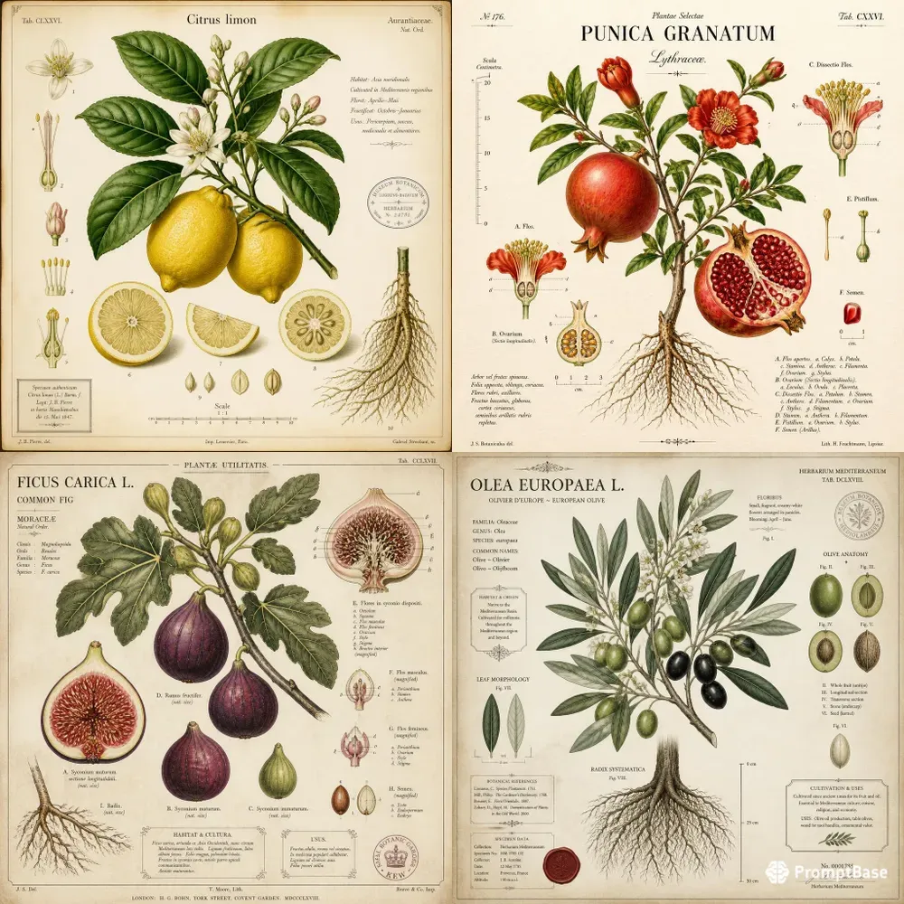 Botanical Fruit Illustration Generator