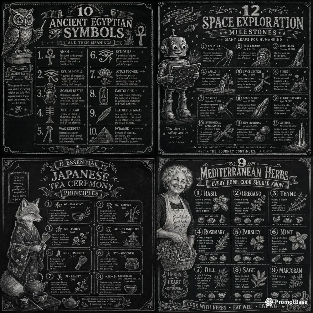 Vintage Chalkboard Infographic Kits