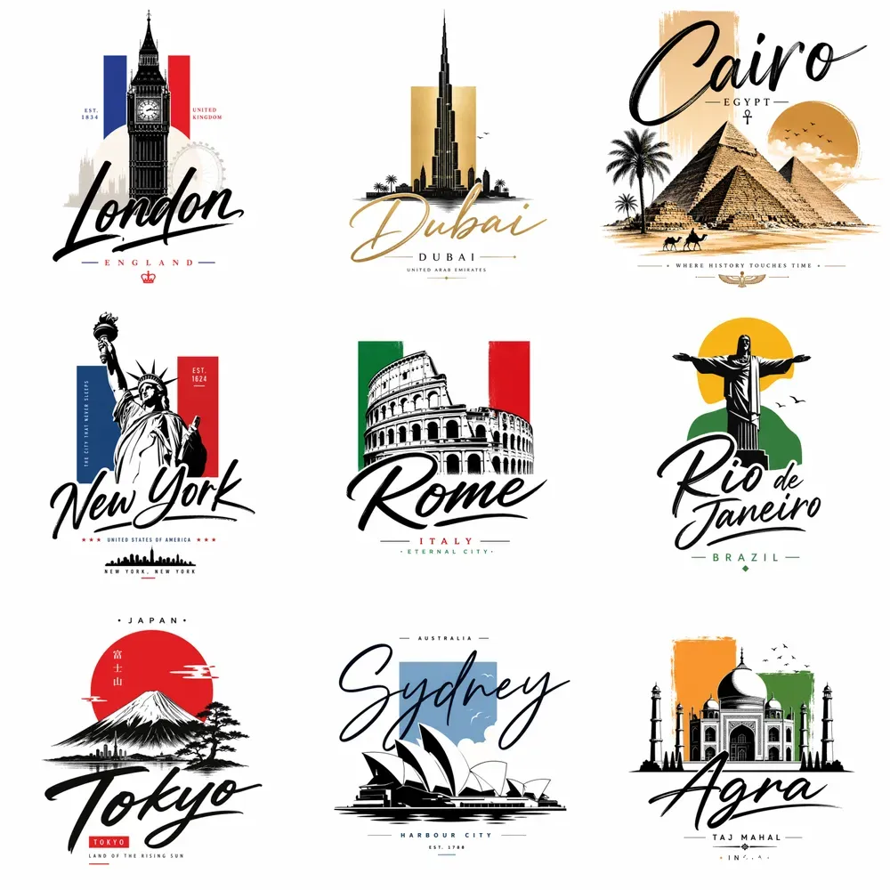 Minimal Travel Typography Logo Packs