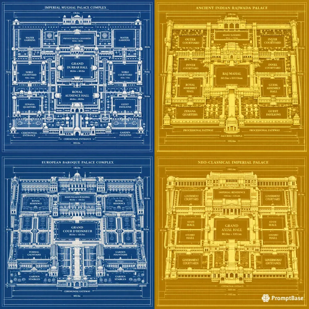 Royal Palace 3D Master Blueprint Plans