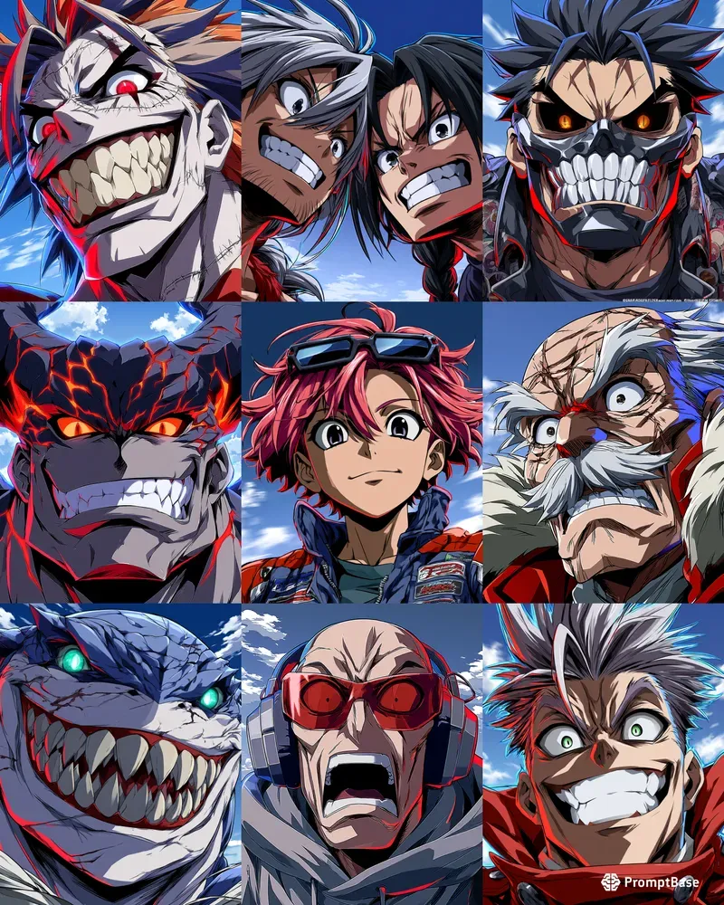 Extreme Anime Caricature Portraits