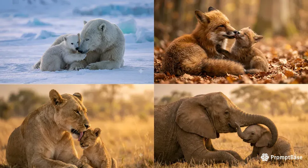Emotional Wildlife Bond Commercial Photos