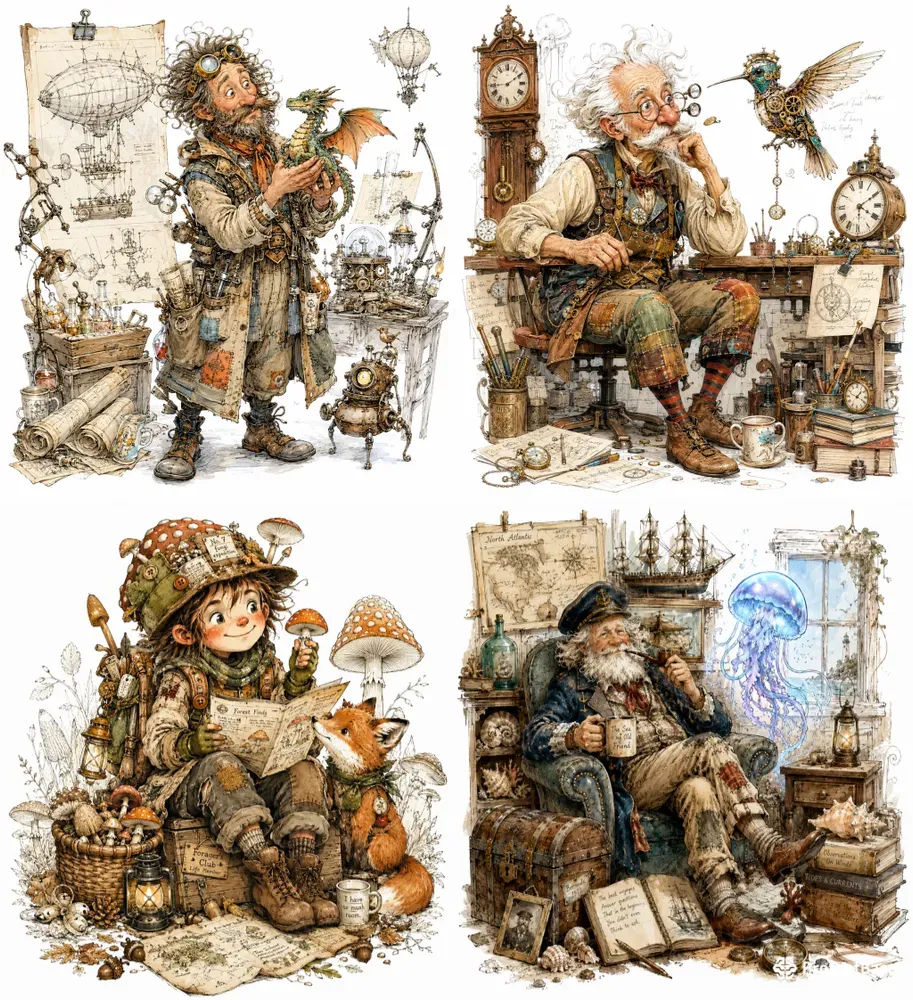 Whimsical Storybook Character Portraits