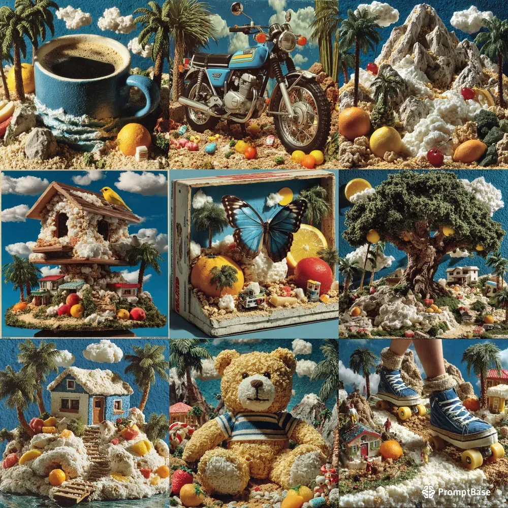 Retro Cereal Diorama Pop Surrealism