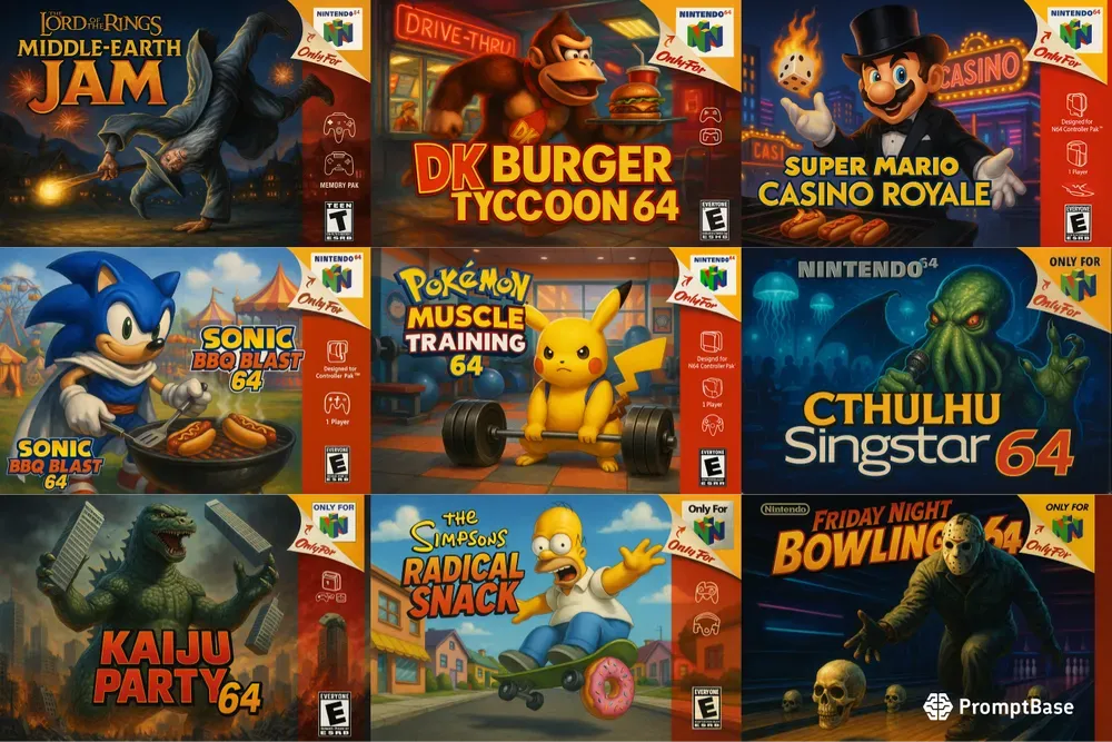 Nintendo 64 Cover Art Designs