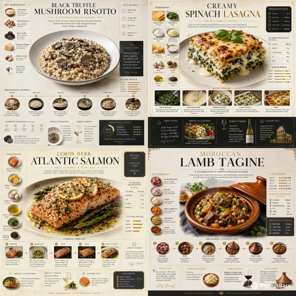Premium Culinary Knowledge Posters