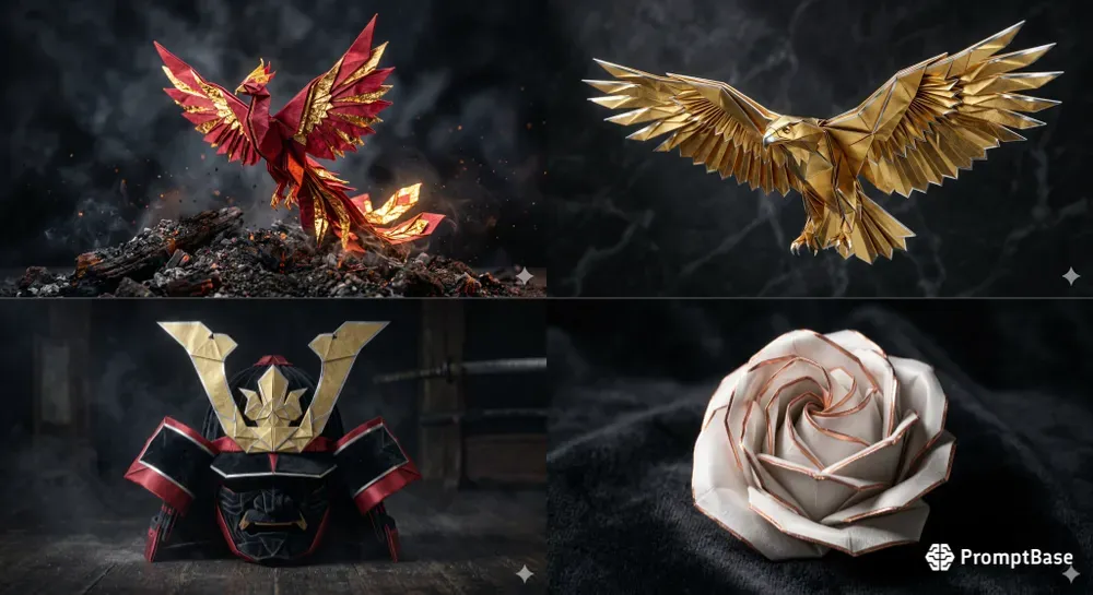 Golden Origami Masterpieces