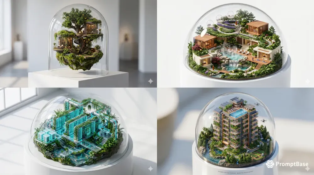 Biophilic Isometric Microworlds