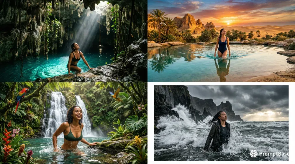 Ethereal Women Emerging From Water