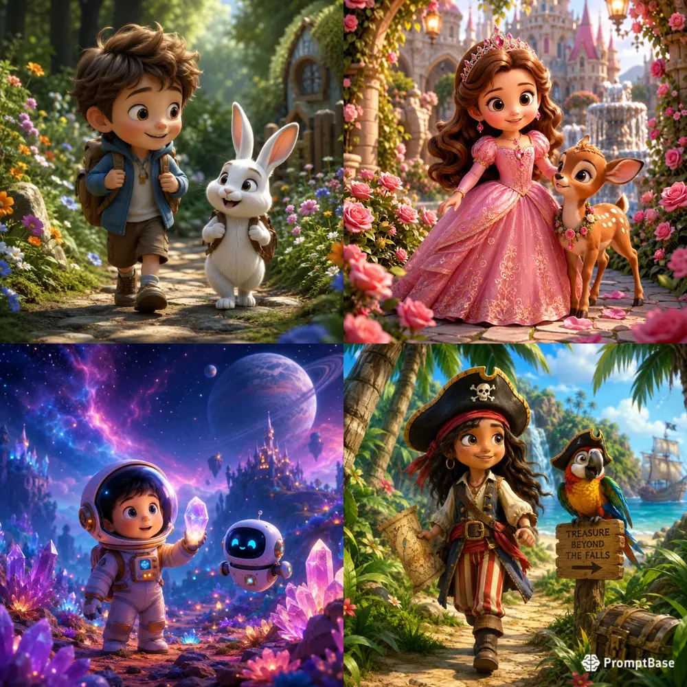 Whimsical 3D Storybook Adventures