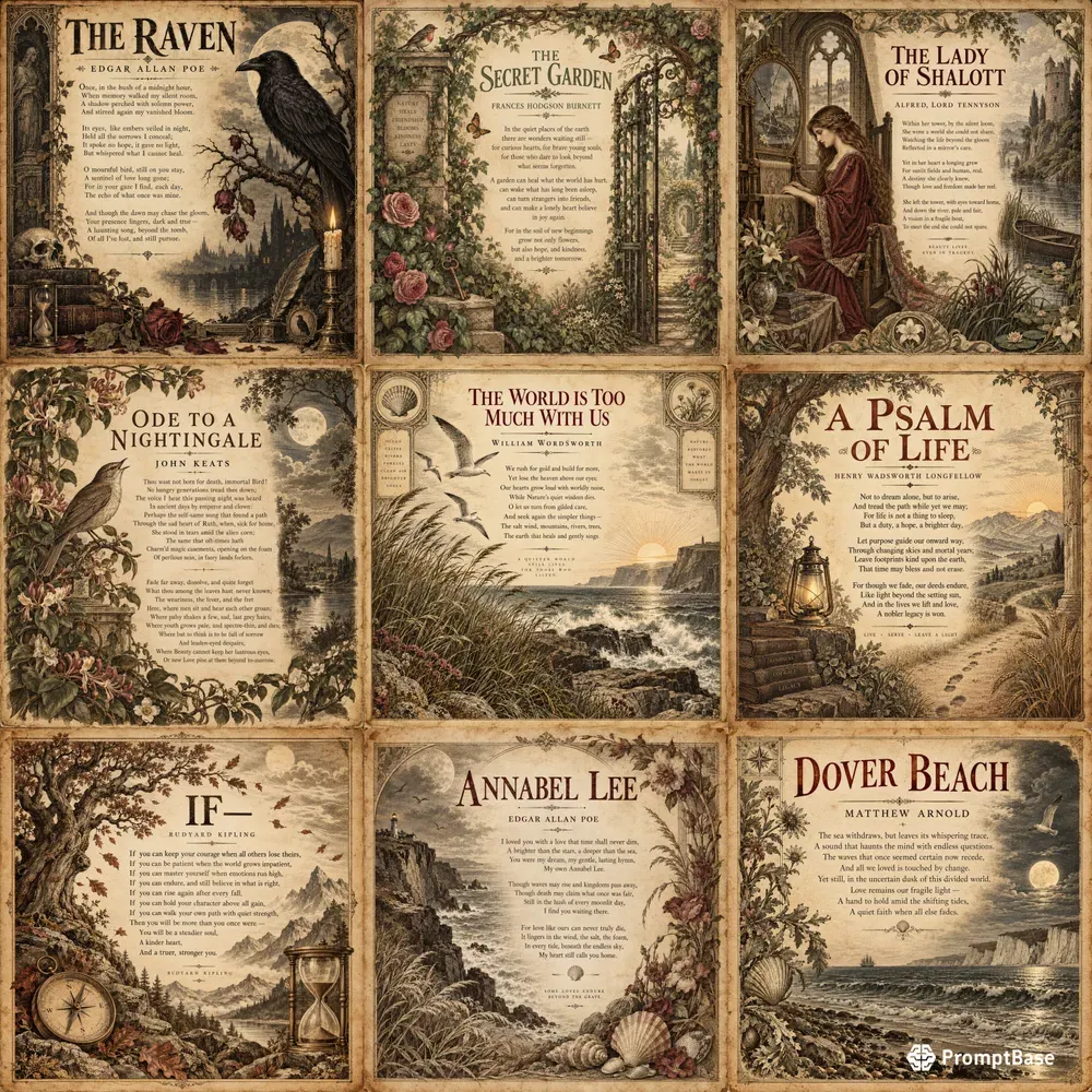 Vintage Literary Wisdom Poster Creators