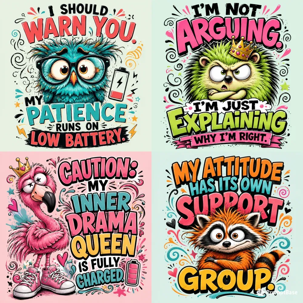 Sarcastic Whimsy Critter Tees