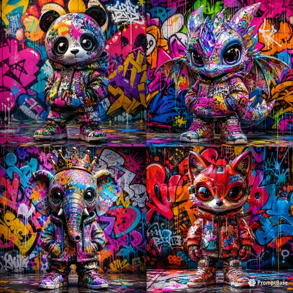 Urban Graffiti Vinyl Creature Master Art