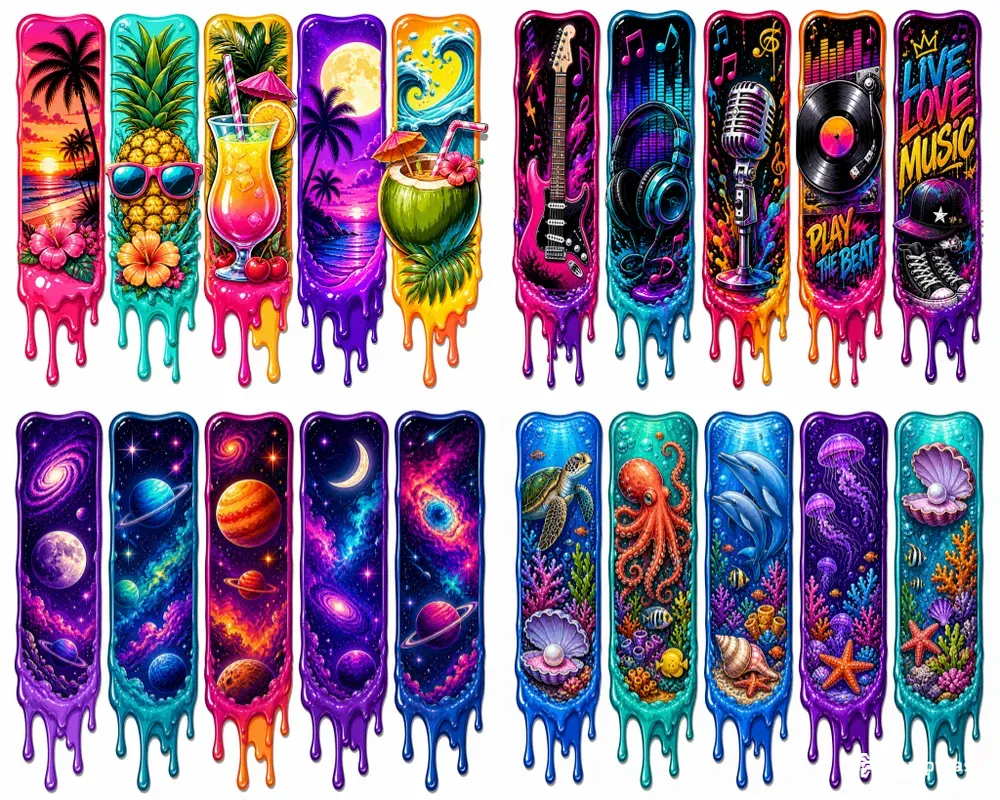 Neon Drip Panel Sticker Generator
