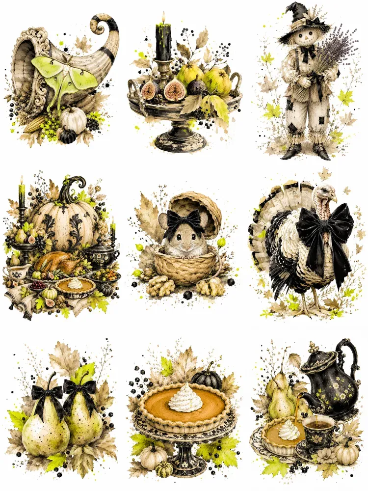 Neon Beige Harvest Cliparts