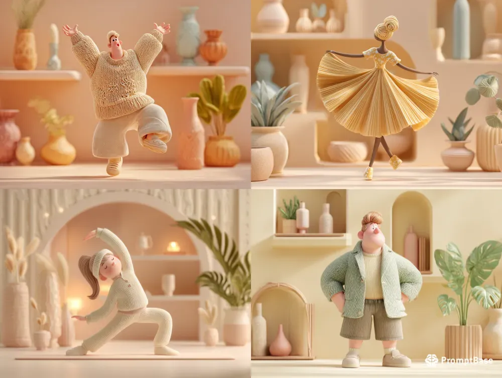 Pastel 3D Characters