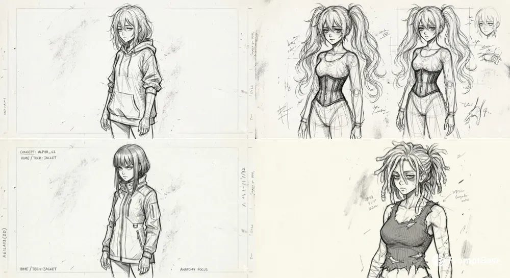 Raw Graphite Anime Concept Bases