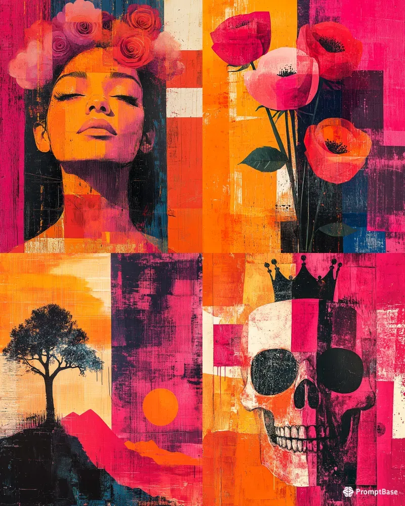 Vintage Posters With Colorful Tones