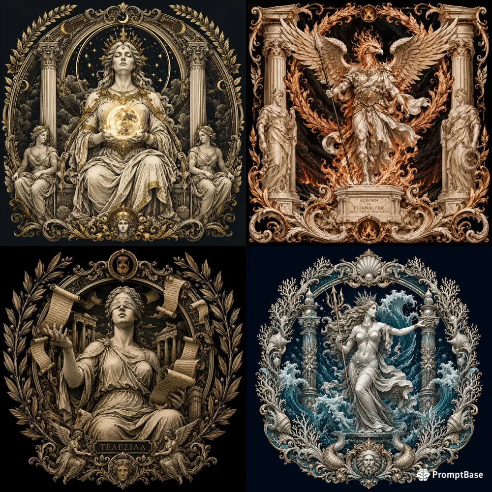 Mythic Marble Ornament Collections