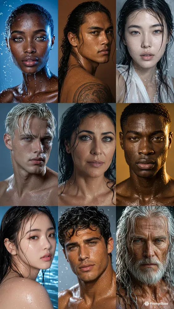 Beautiful Wet Look Portraits