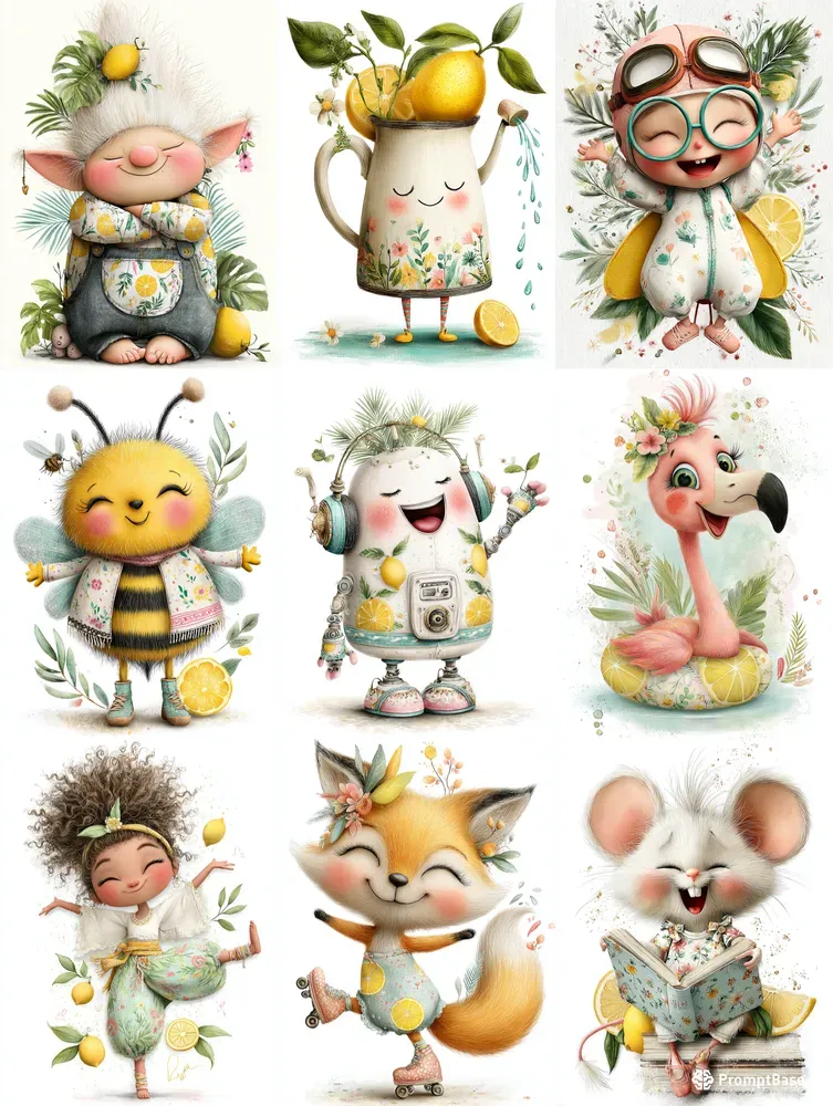 Lemon Breeze Character Junk Journals