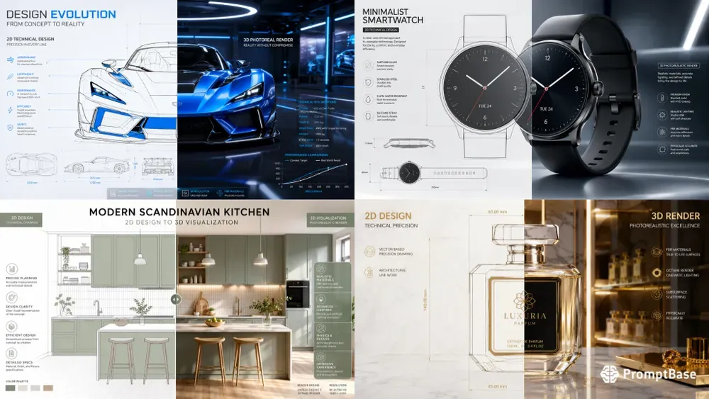 2D To 3D Design Comparison Boards