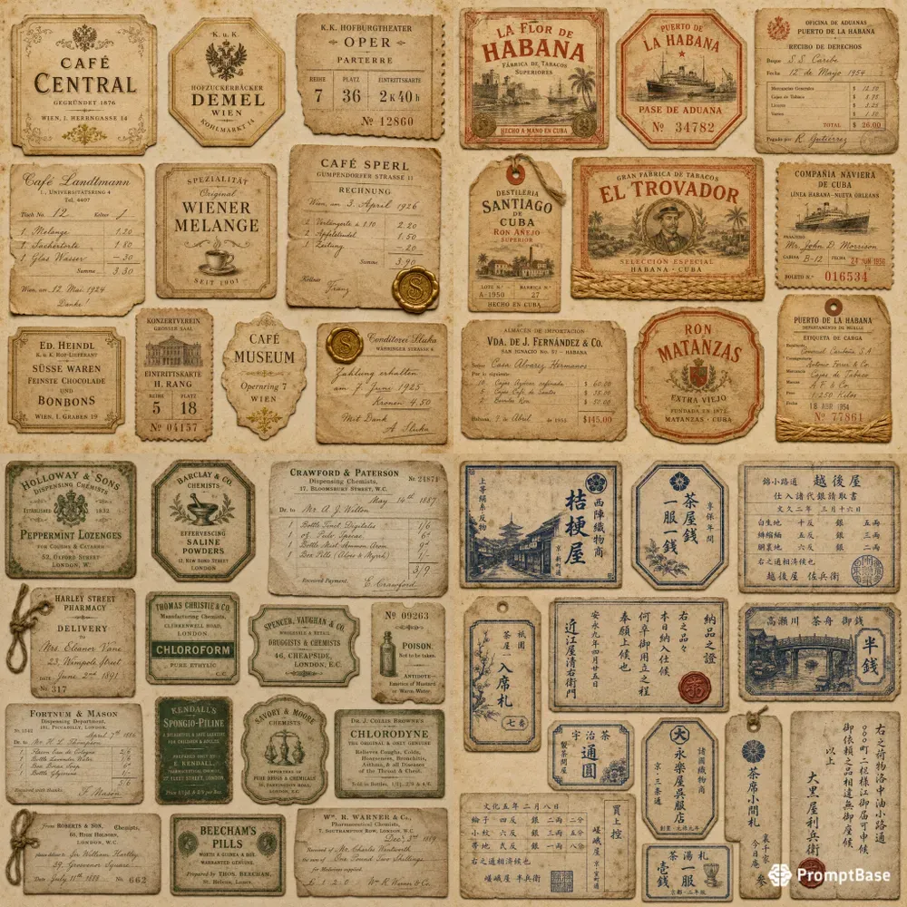 Vintage Ephemera Collage Sheet Kits