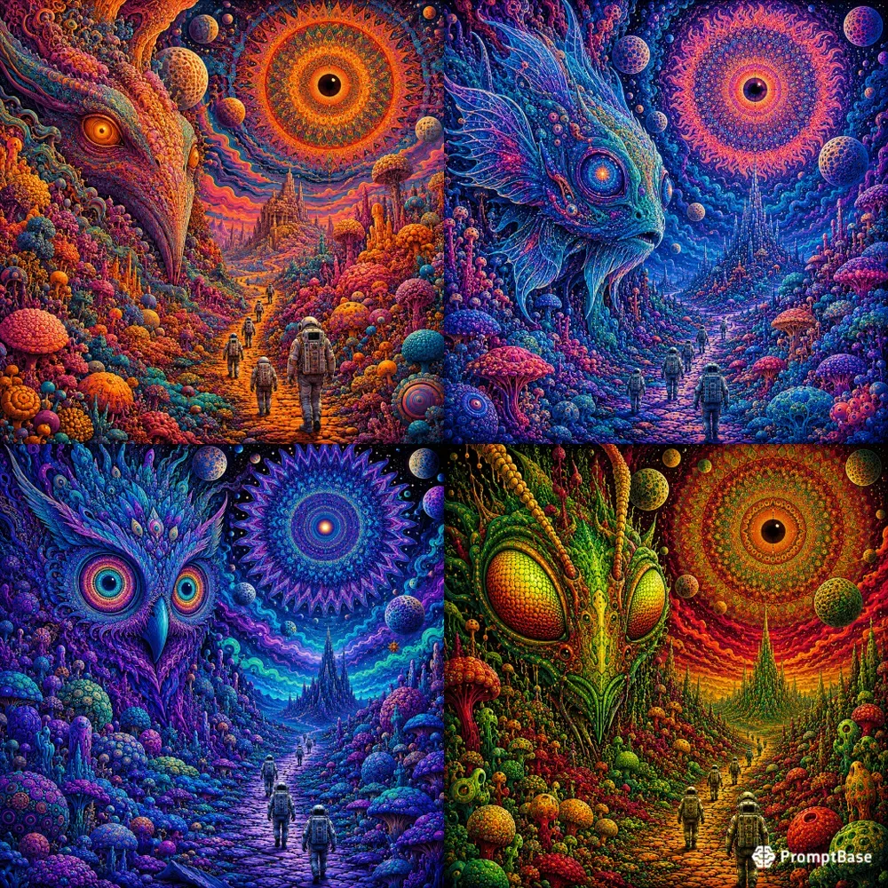 Alien Bloom Cosmic Wanderers